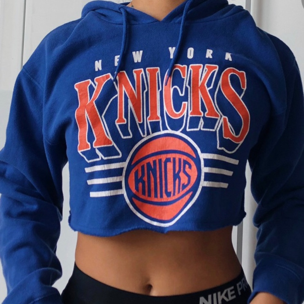 NBA New York Knicks Cropped Logo Hoodie